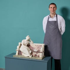 Antique Marble Sculpture depicting ‘Reverie: In the Days of Sappho'