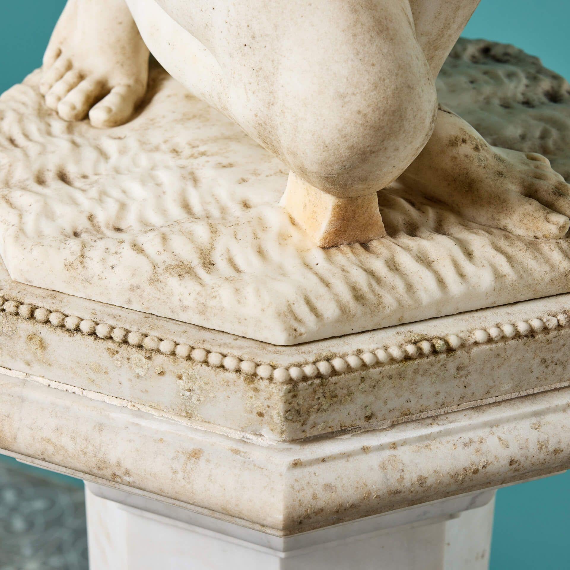 19th Century Antique Marble Sculpture of Aphrodite on Column For Sale