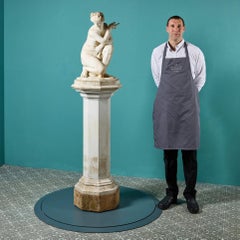 Antique Marble Sculpture of Aphrodite on Column