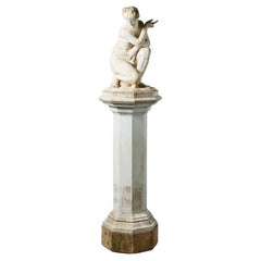 Antique Marble Sculpture of Aphrodite on Column