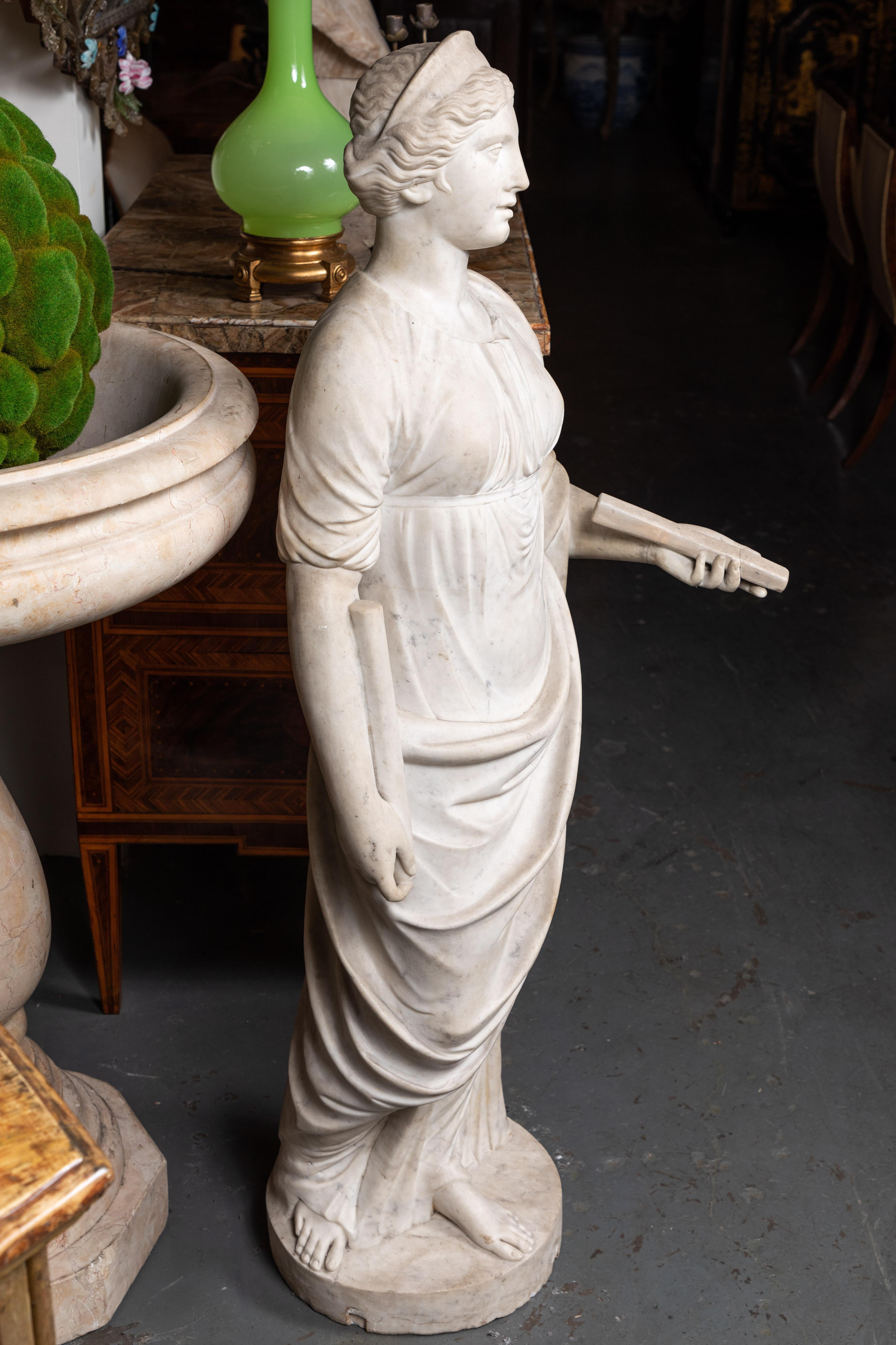 Italian Antique, Marble Sculpture of Juno