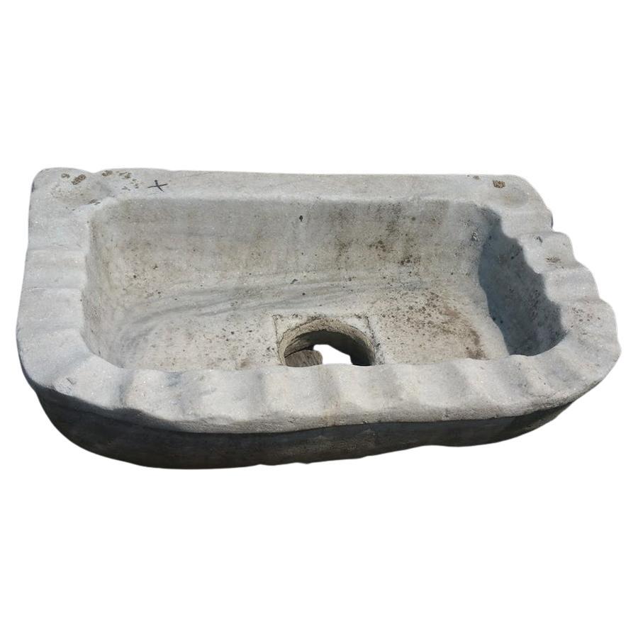 Antique Marble Shell Sink For Sale