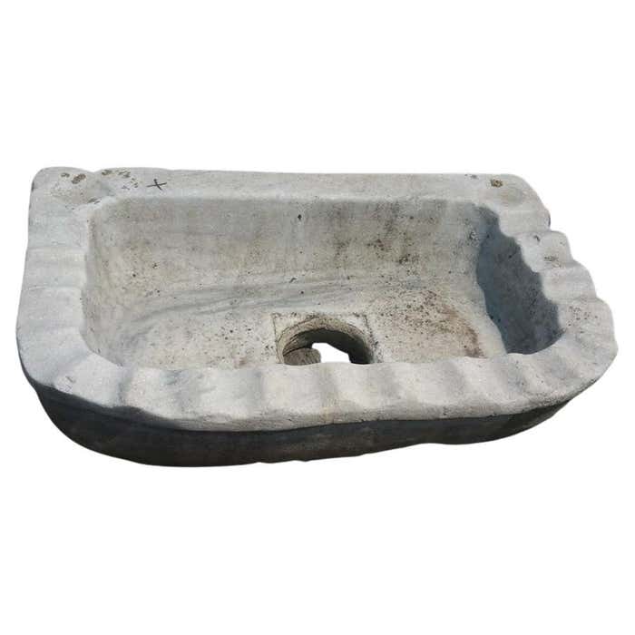 Antique Marble Shell Sink For Sale at 1stDibs