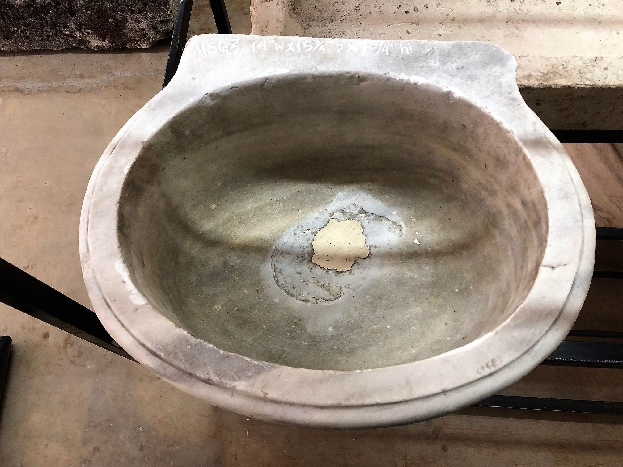 Antique marble sink.

Origin: Greece

circa 1890‰Ûªs

Measurements: 18