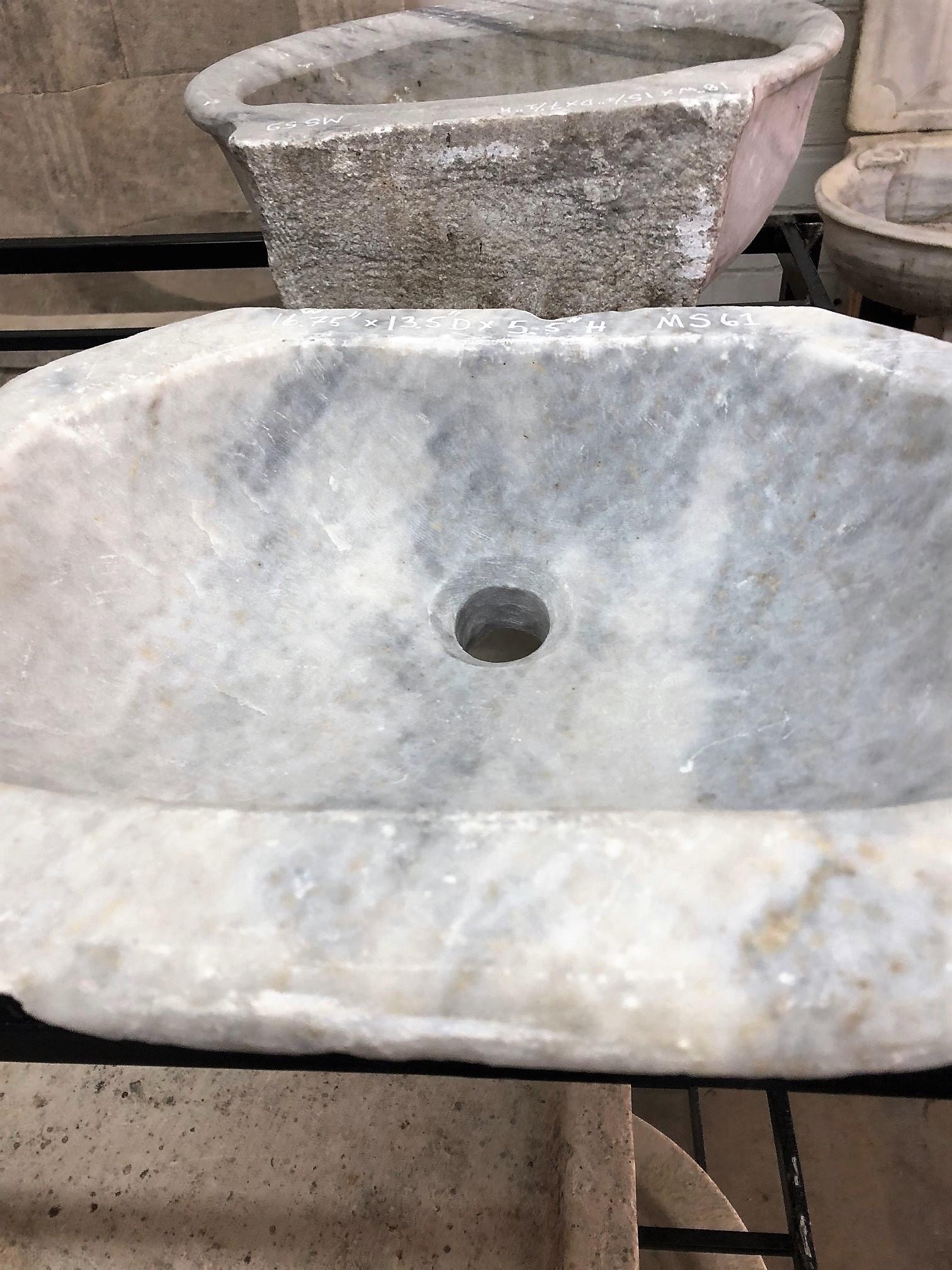 Antique Marble Sink, circa 1890 In Good Condition In Dallas, TX