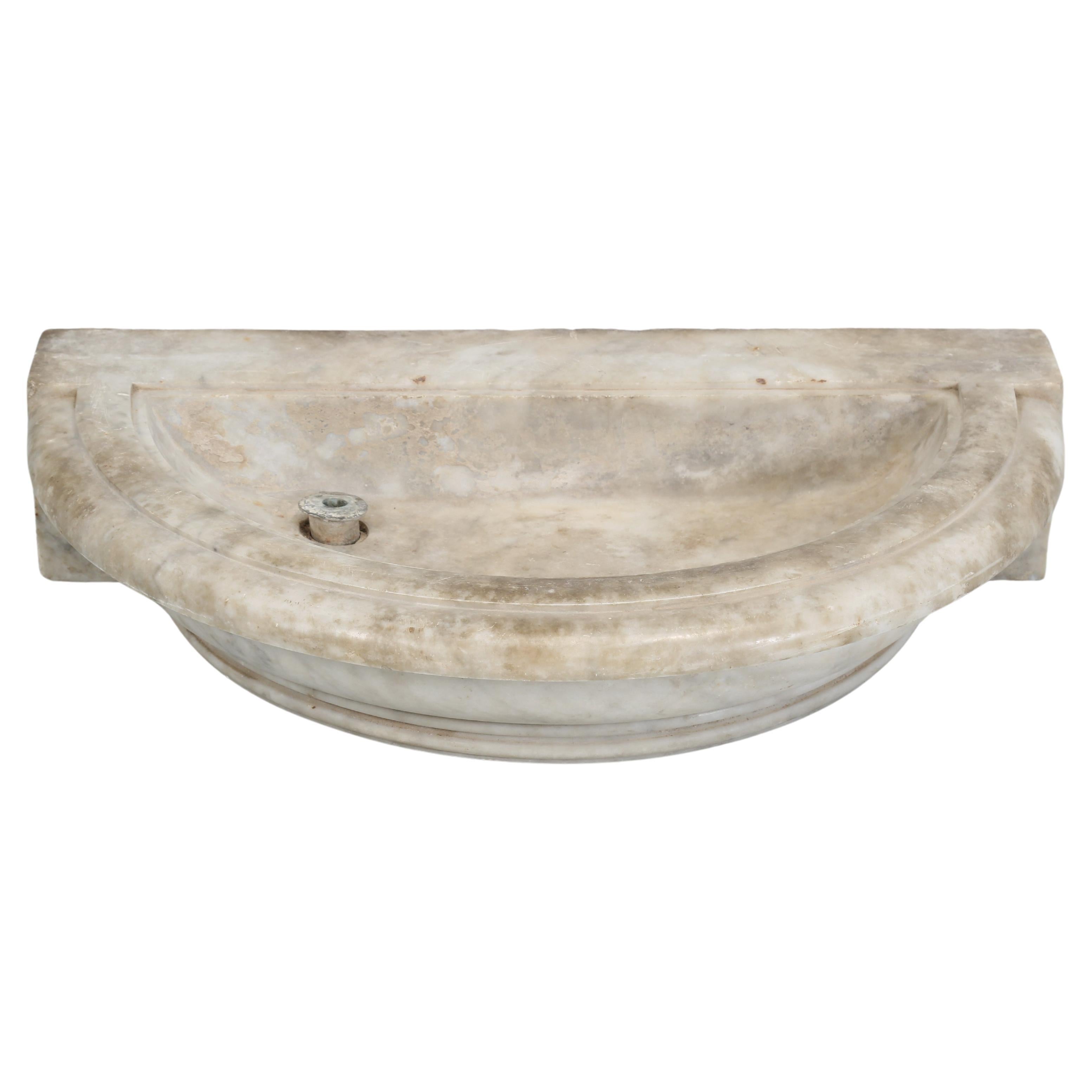 Antique Marble Sink from the Toulouse Region Perfect of Powder Room Bathroom
