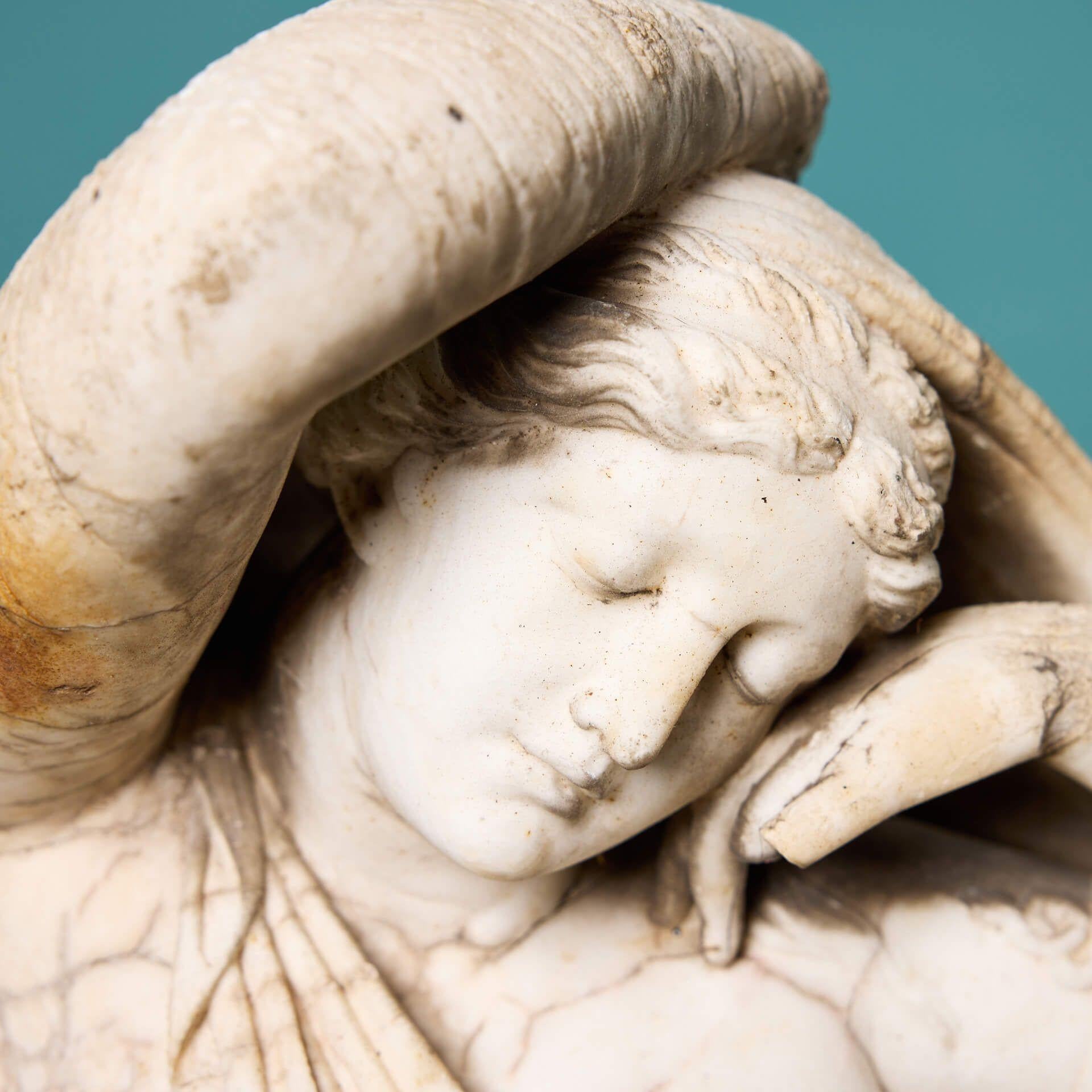 Neoclassical Antique Marble Statue of the Sleeping Ariadne For Sale