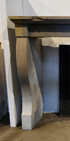 Antique Marble Stone Fireplace Mantel, 19th Century