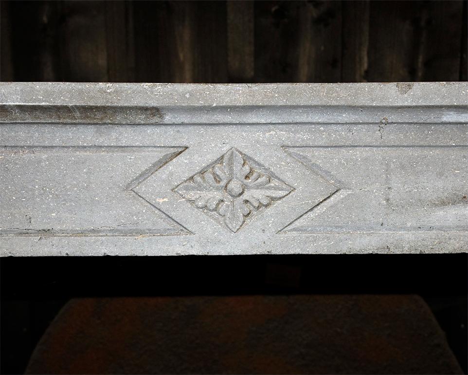 Antique Marble Stone Fireplace Mantel, 19th Century In Good Condition For Sale In Udenhout, NL
