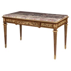 Antique Marble Top Centre Table in the Louis XVI Style by François Linke