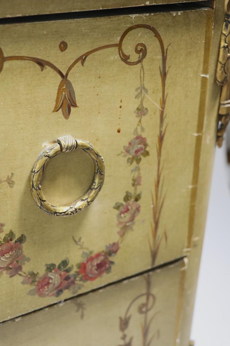 Antique Marble-Top Commode with Paint Decoration For Sale at 1stDibs