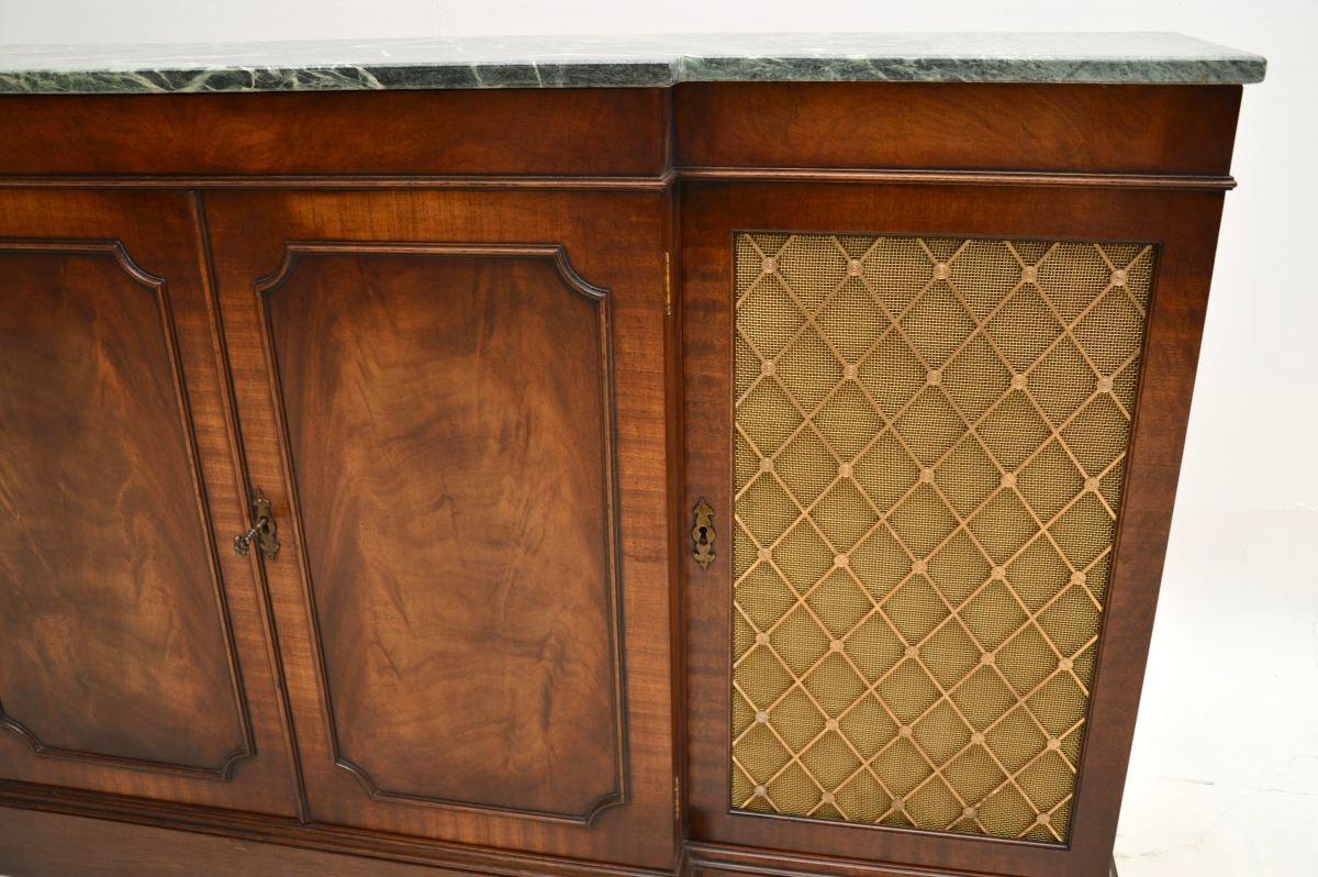 Antique Marble Top Grill Front Sideboard 1