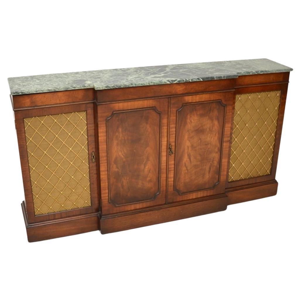 Antique Marble Top Grill Front Sideboard
