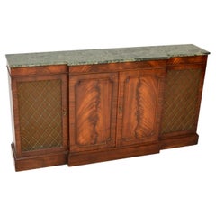 Antique Marble Top Grill Fronted Sideboard