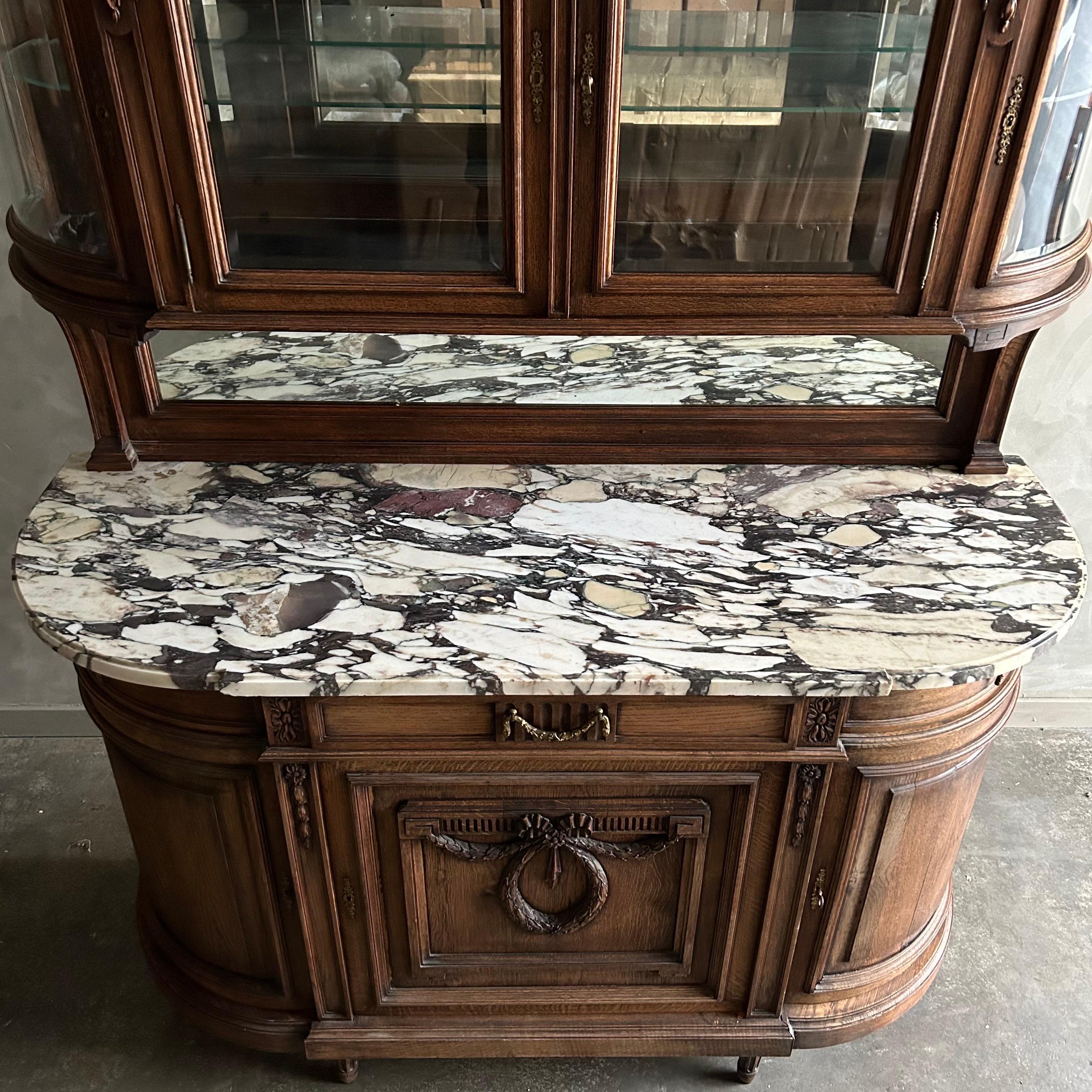 Antique marble top hunters cabinet For Sale 2