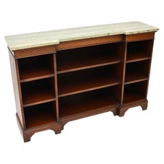 Used Marble Top Open Bookcase / Sideboard