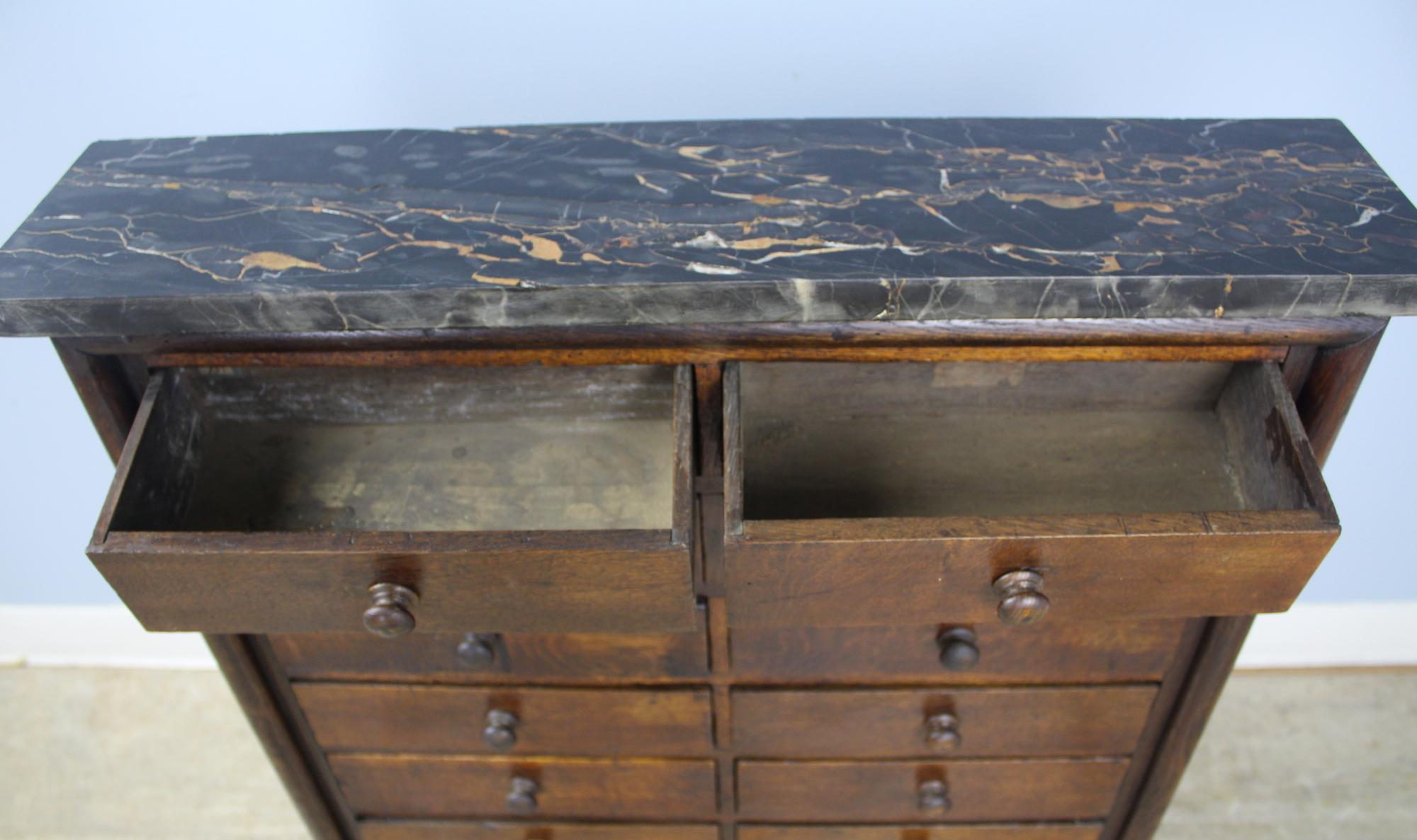 Antique Marble-Topped Chest of Drawers 5