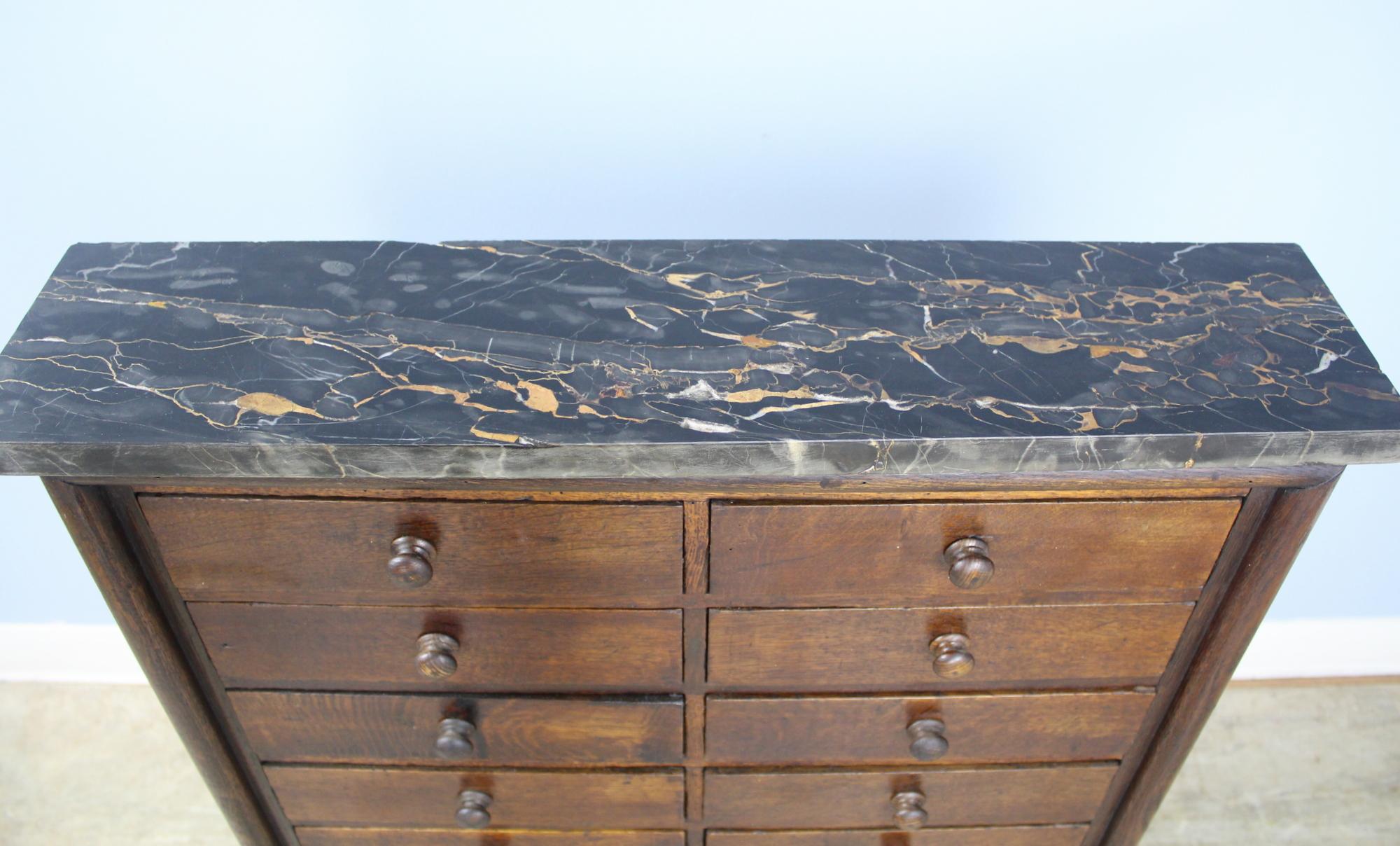 Antique Marble-Topped Chest of Drawers 2