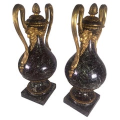 Antique Marble Urns with Faces