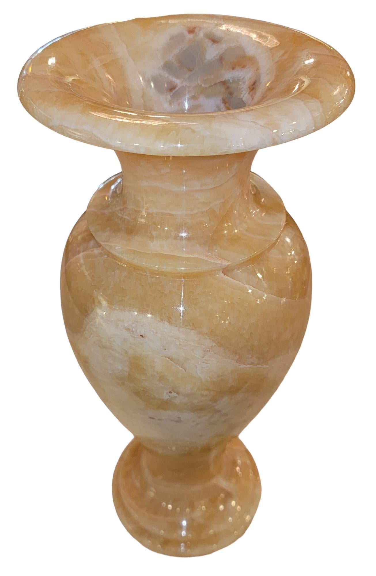 Antike Marmor Variegated Vase misst ca. - 5,5 Durchmesser x 13,5 hoch
