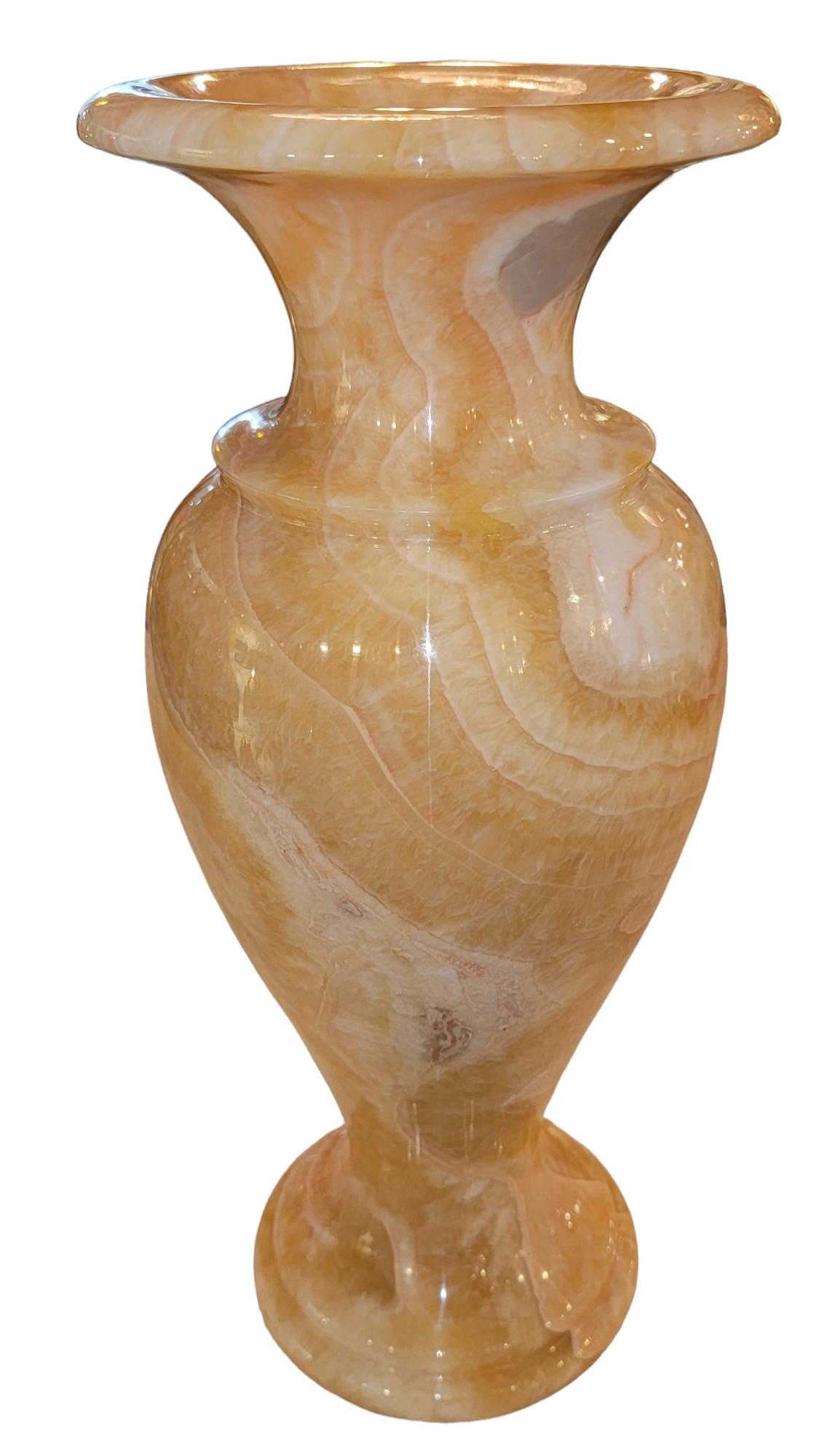 Antique Marble Verigated Vase  For Sale