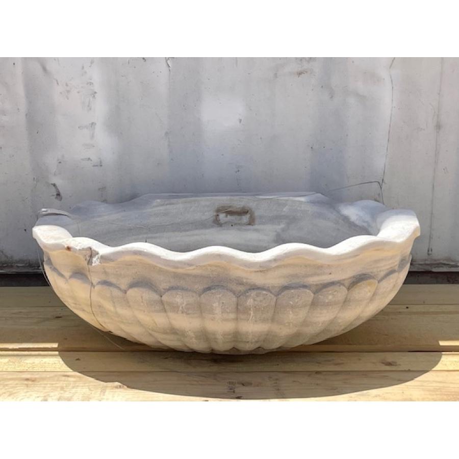 Antique Marble Vessel Sink - BA-0104
Dimensions: 24” x 19” x 8”H

