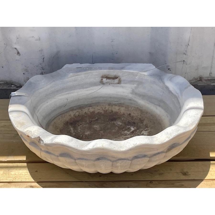 French Antique Marble Vessel Sink - BA-0104 For Sale
