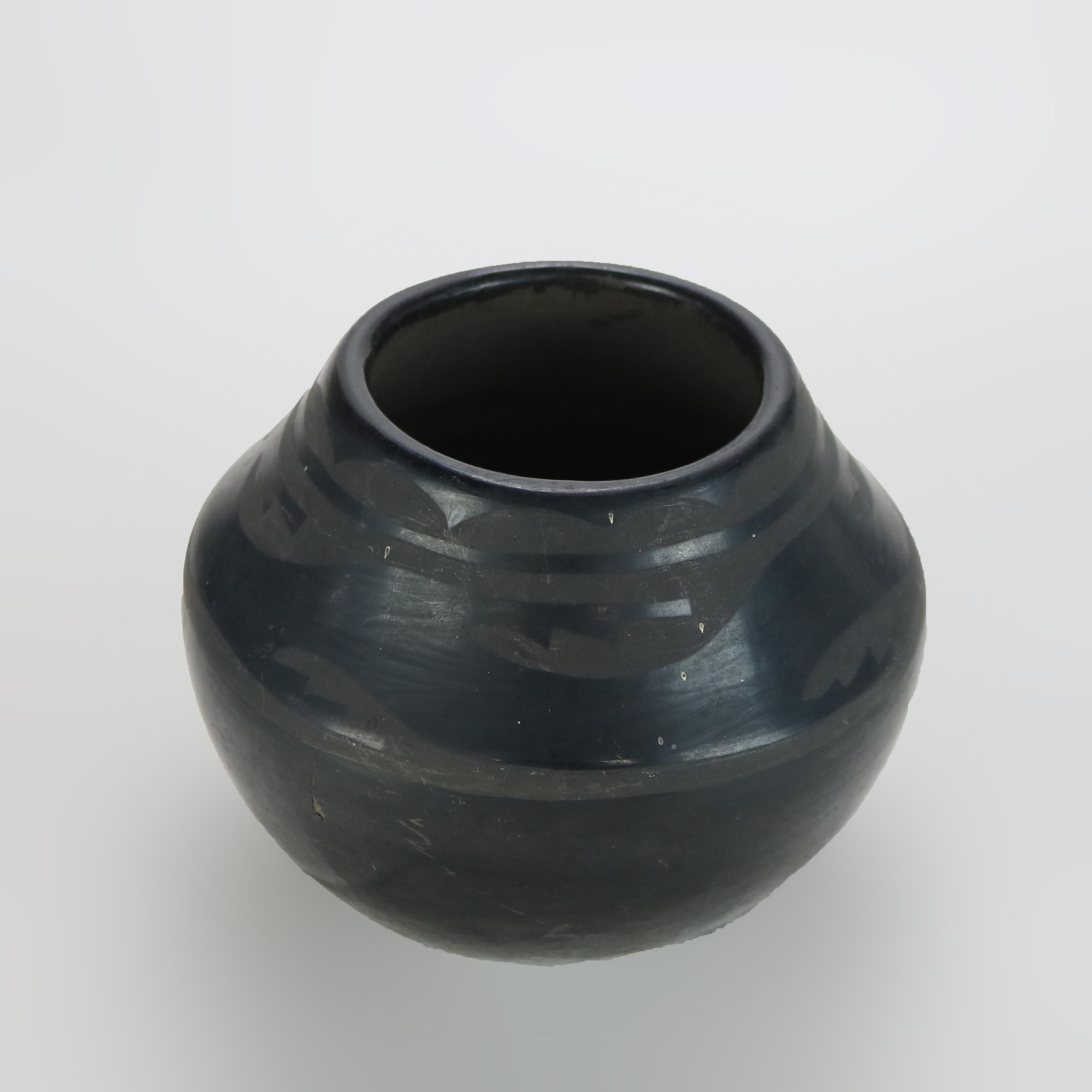 Antiguo Maria Martinez Cerámica Pueblo Nativo Americano de San Ildefonso C1910 en Bueno estado para la venta en Big Flats, NY
