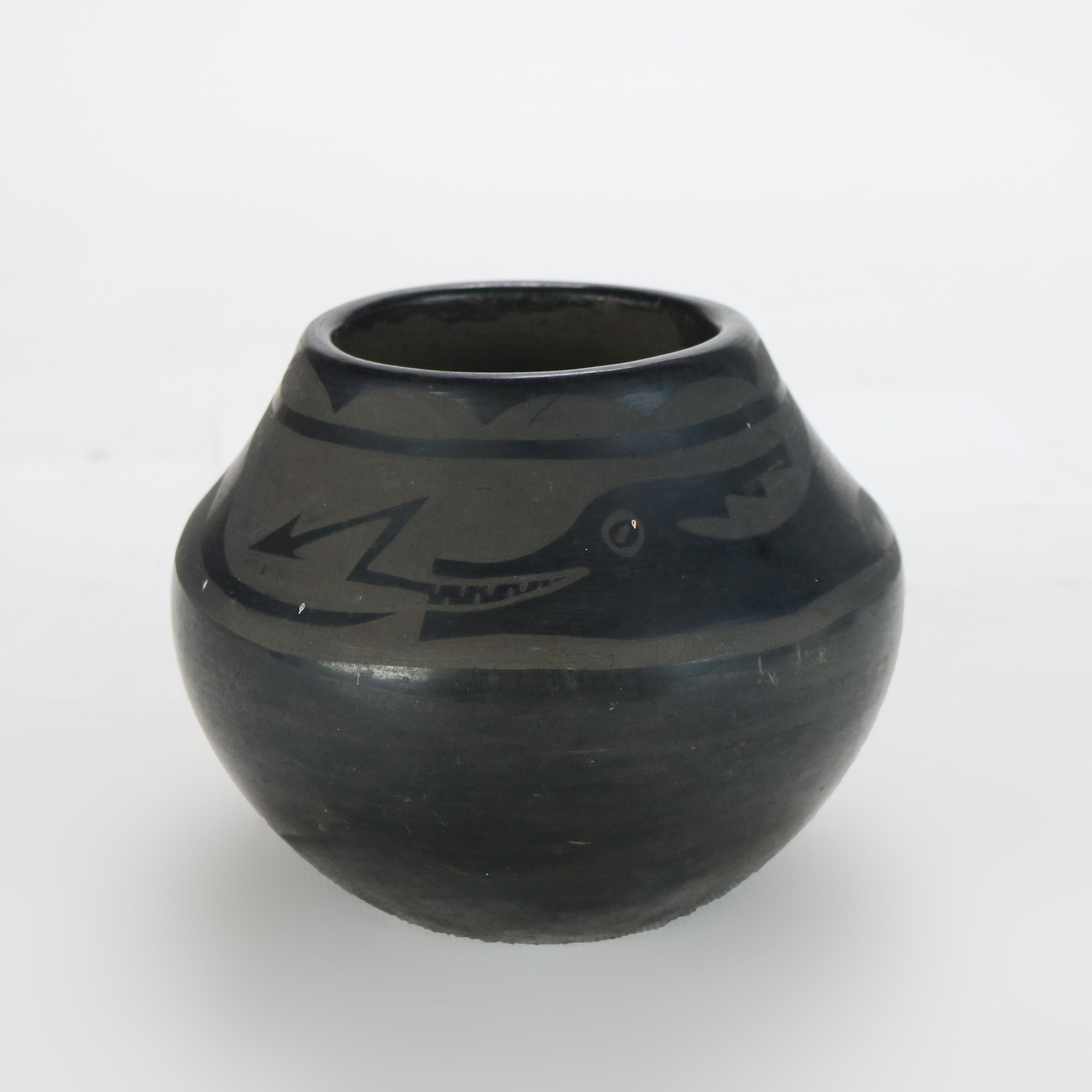 Antiguo Maria Martinez Cerámica Pueblo Nativo Americano de San Ildefonso C1910 Alfarería en venta