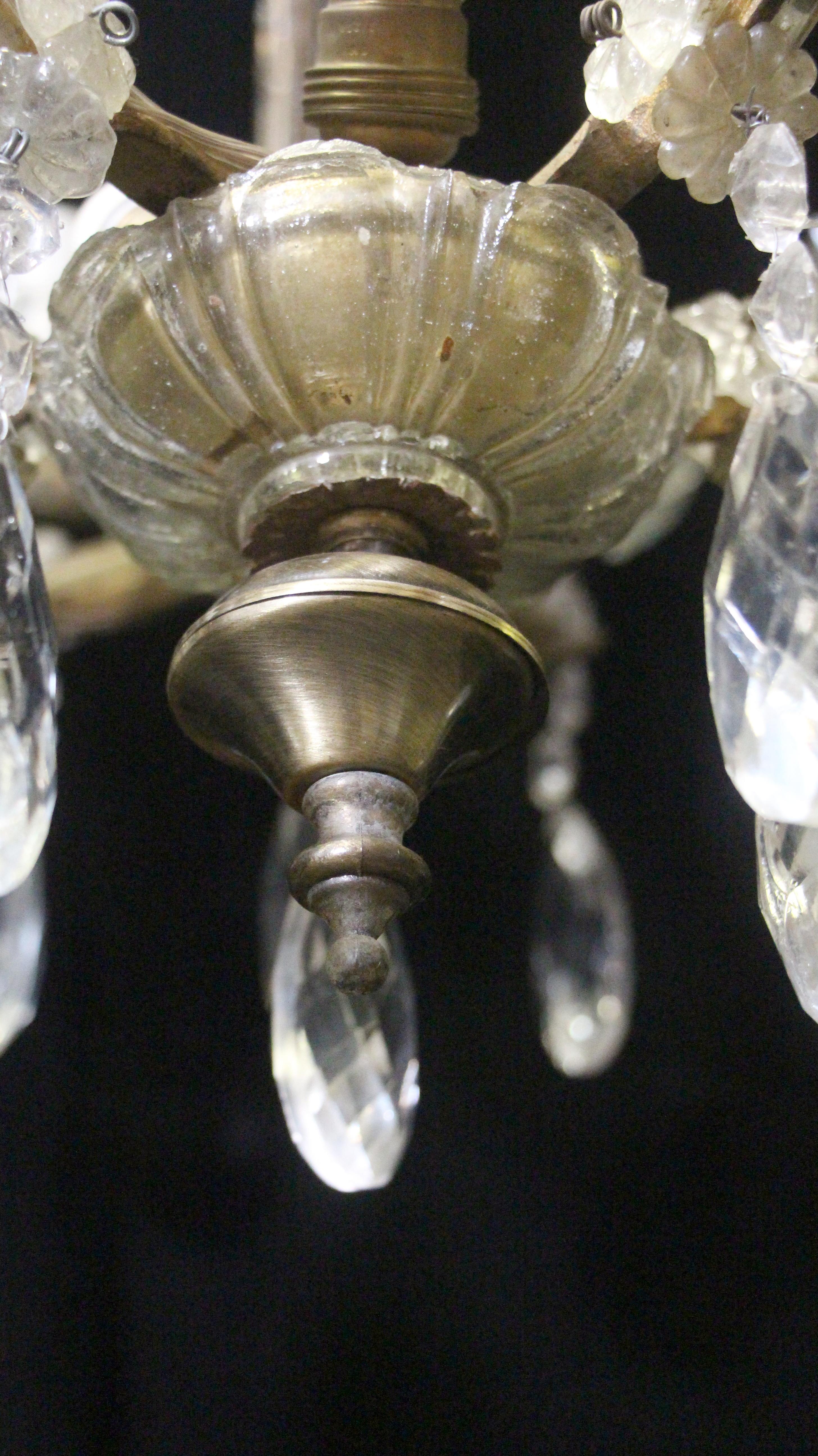 Antique Marie Therese Crystal 10 Arm Chandelier 13 Lights Small Petite 5