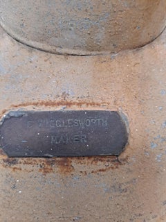 Antique Marine Lantern With Metal Stamp