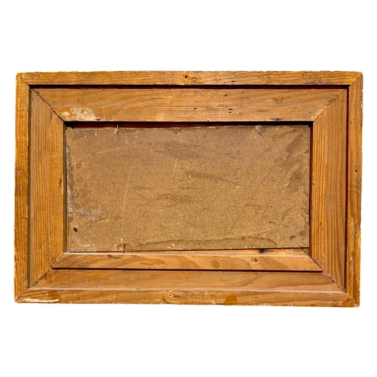 Antique Marine Oil Painting in Giltwood Frame, 19th Century in vendita 1