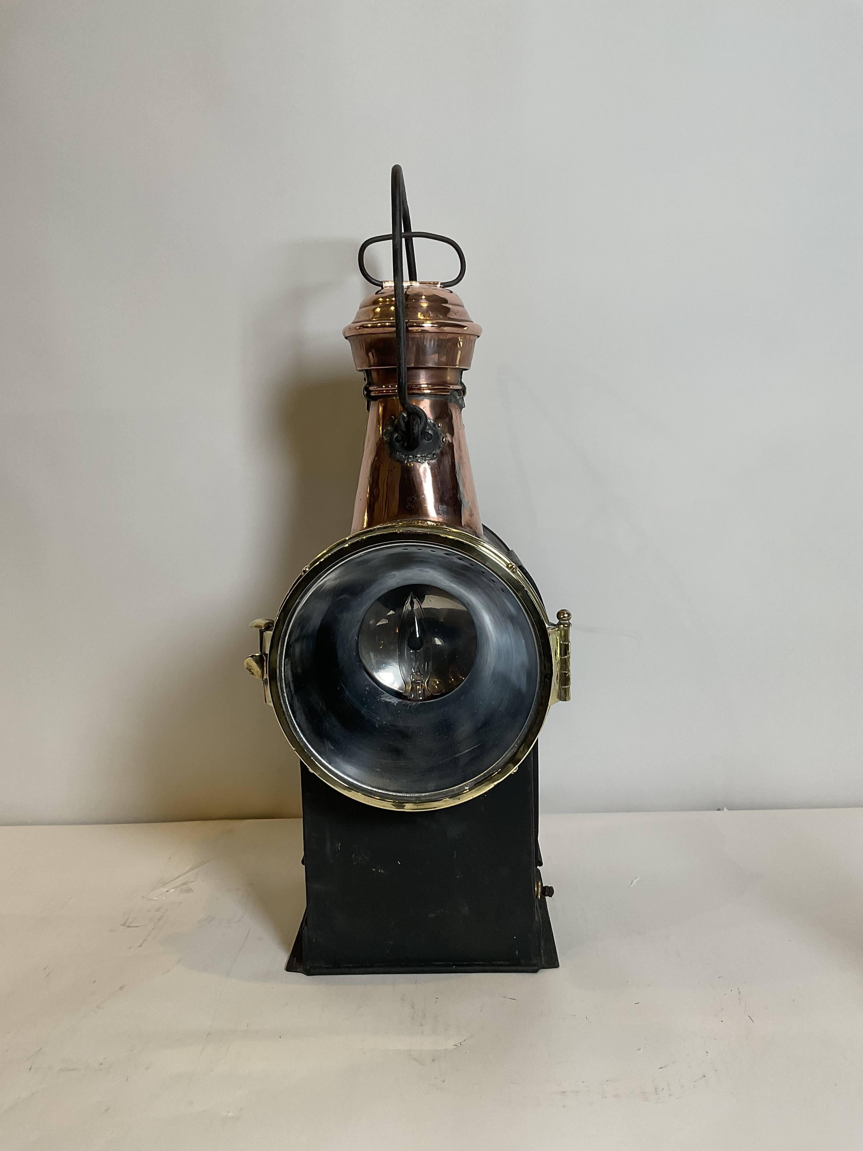Mid-19th Century Antique Marine Signal Lantern by Charles Picard For Sale