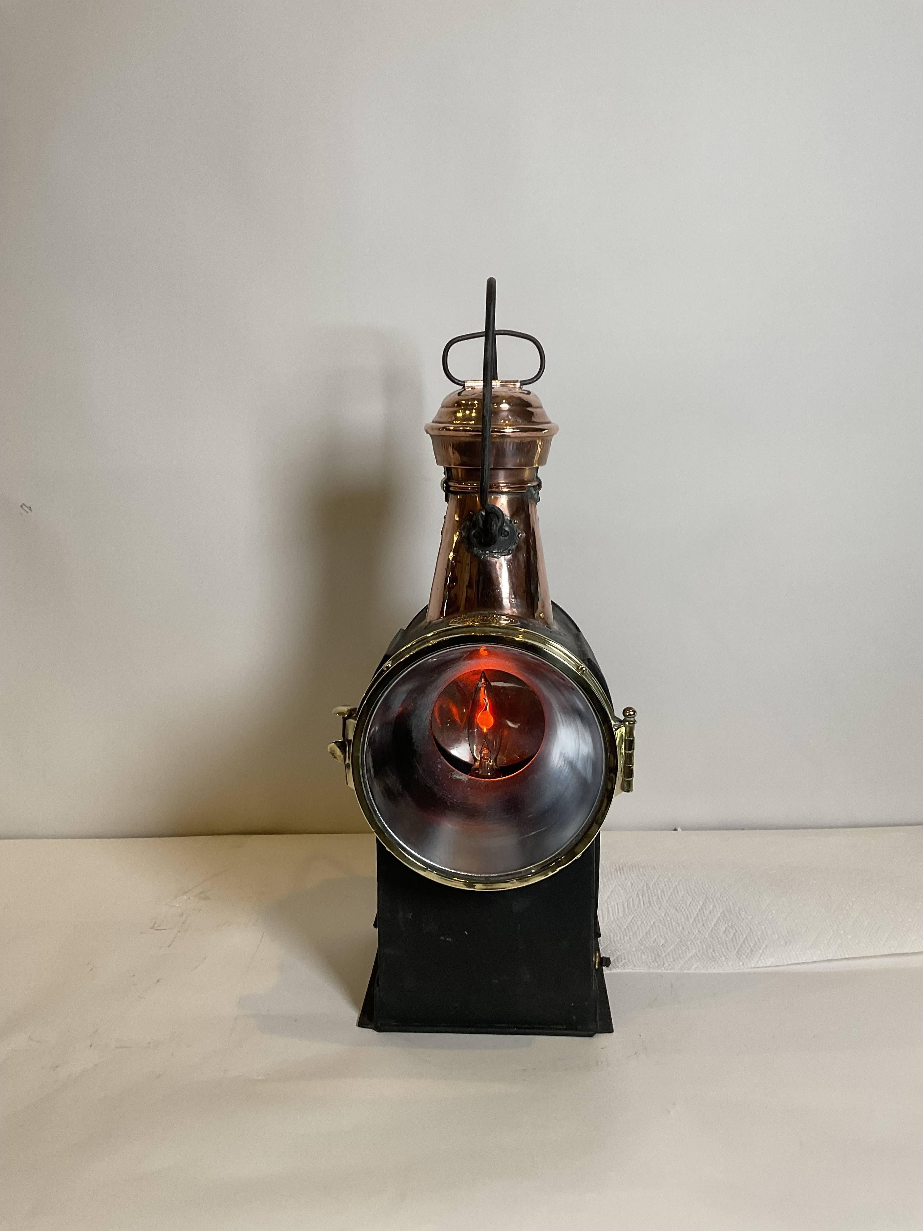 Antique Marine Signal Lantern by Charles Picard For Sale 1