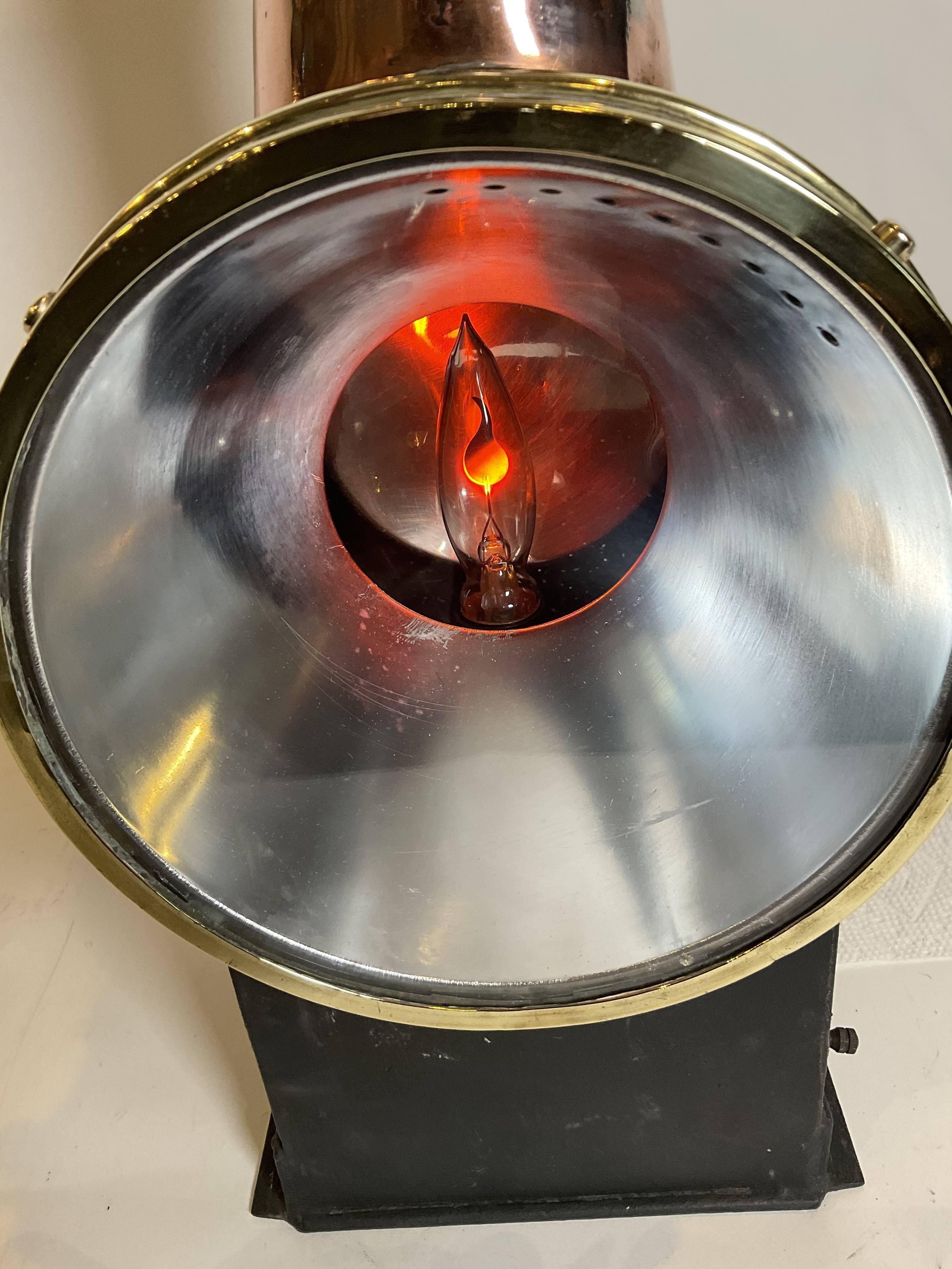 Antique Marine Signal Lantern by Charles Picard For Sale 2