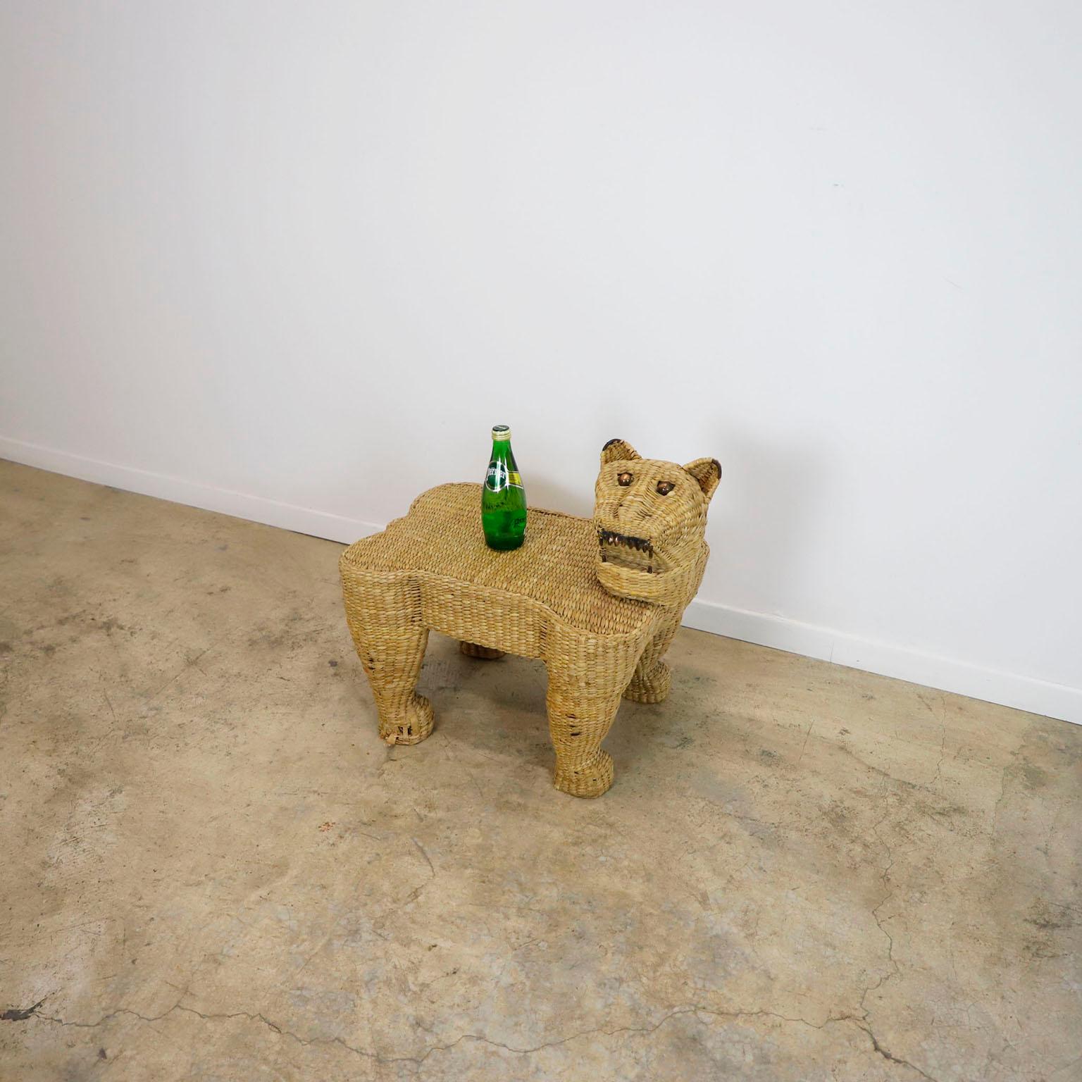 Antique Mario Lopez Torres Jaguar Stool Mexicano en venta