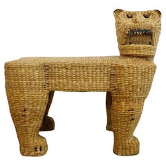 Antique Mario Lopez Torres Jaguar Stool