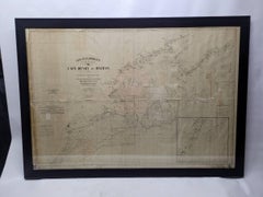Antique Maritime Chart of East Coast Virginia to Nova Scotia