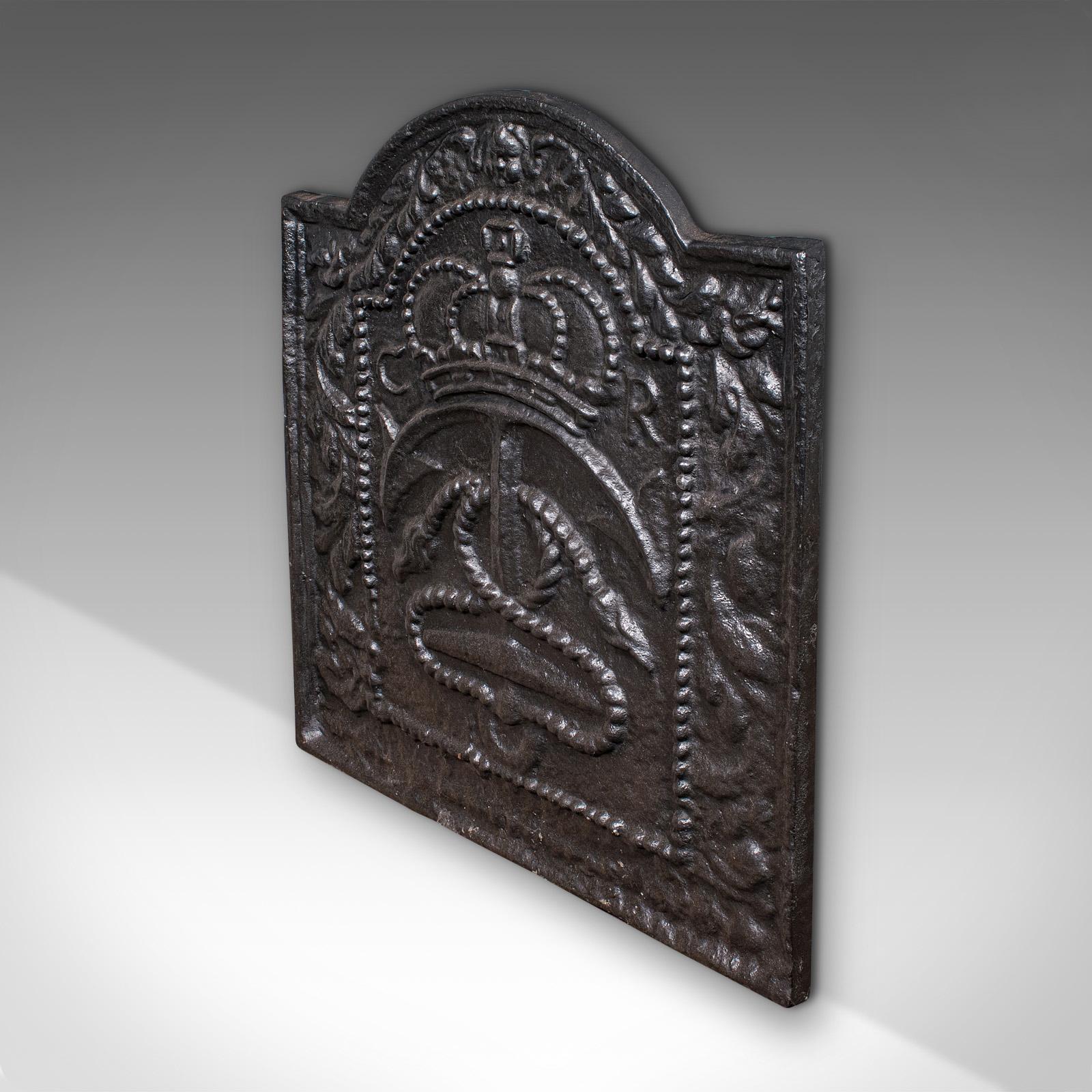 Primo vittoriano Antico retro fuoco marittimo, inglese, Riflettore per caminetto in ghisa, vittoriano in vendita