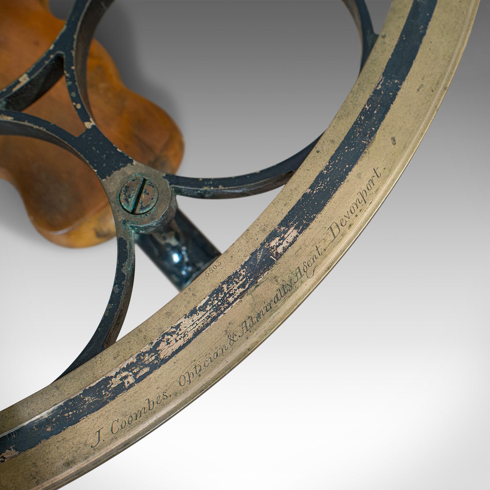 Maritime Sextant, Brass, Admiralty, Naval, Instrument, Victorian, circa 1900 1