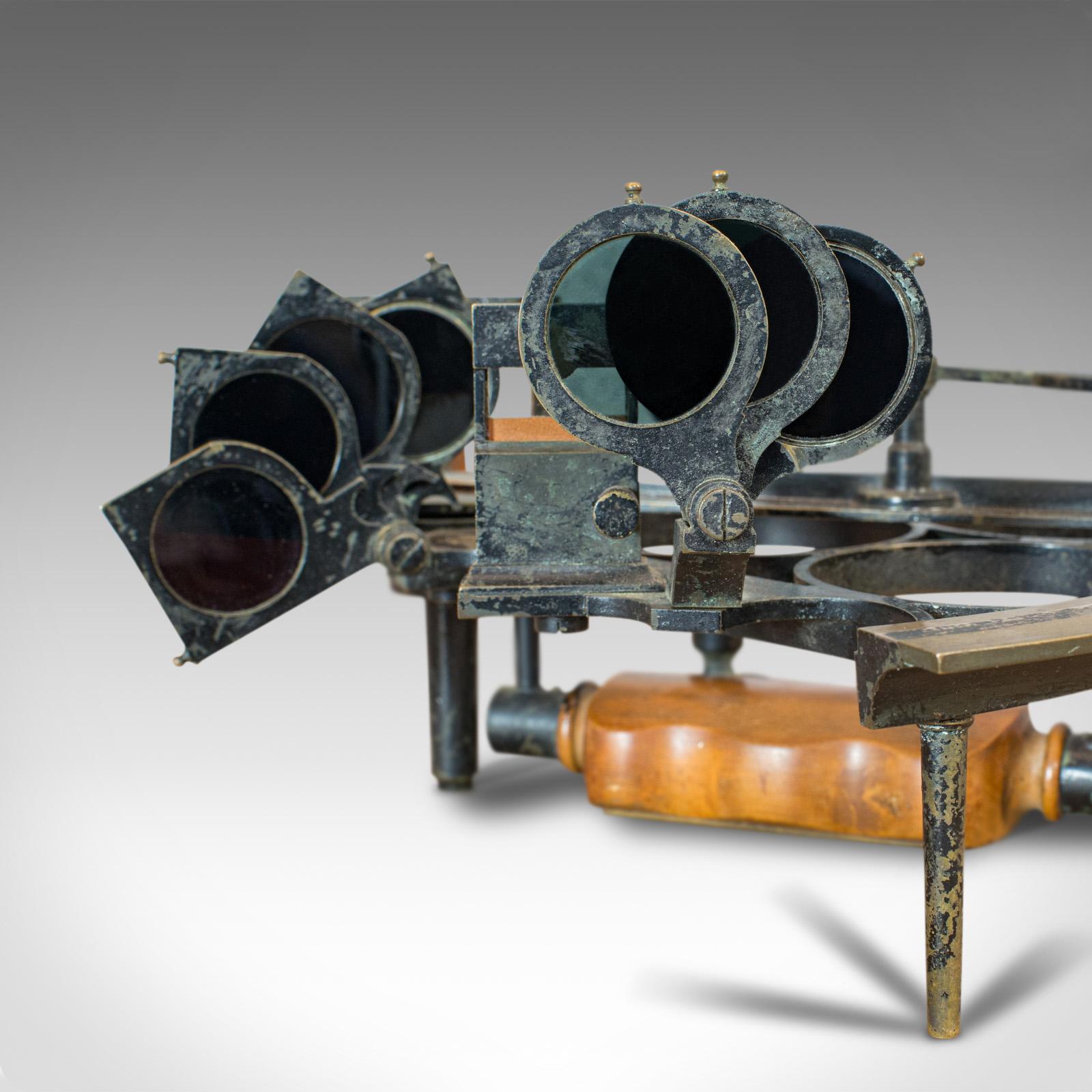Maritime Sextant, Brass, Admiralty, Naval, Instrument, Victorian, circa 1900 3