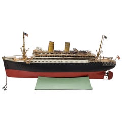 Used Marklin Ocean Liner with American Flags and Lifeboats, circa 1900