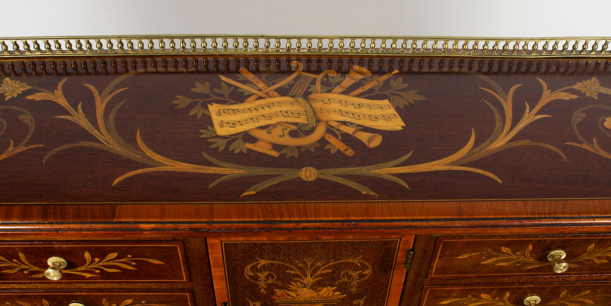 Antique Marquetry Carlton House Desk Writing Table Druce & Co., 19th Century In Excellent Condition In London, GB