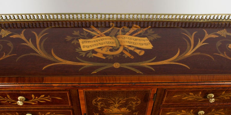 Antique Marquetry Carlton House Desk Writing Table Druce & Co., 19th Century 1