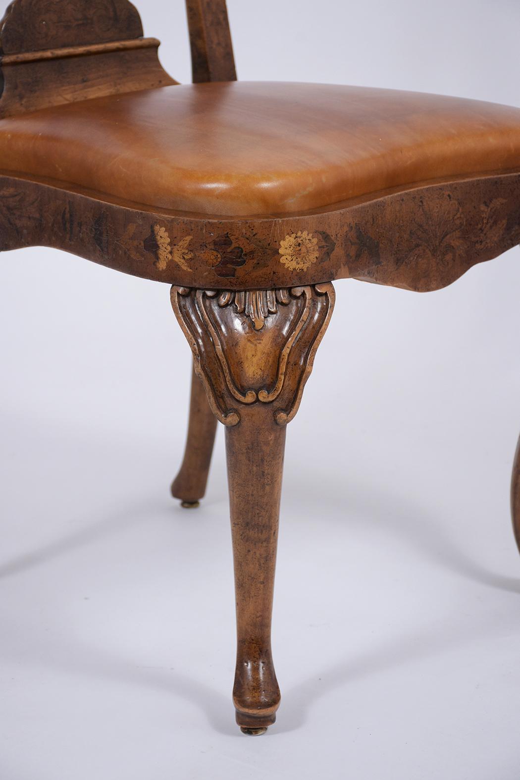 Antique Marquetry Chair In Good Condition In Los Angeles, CA