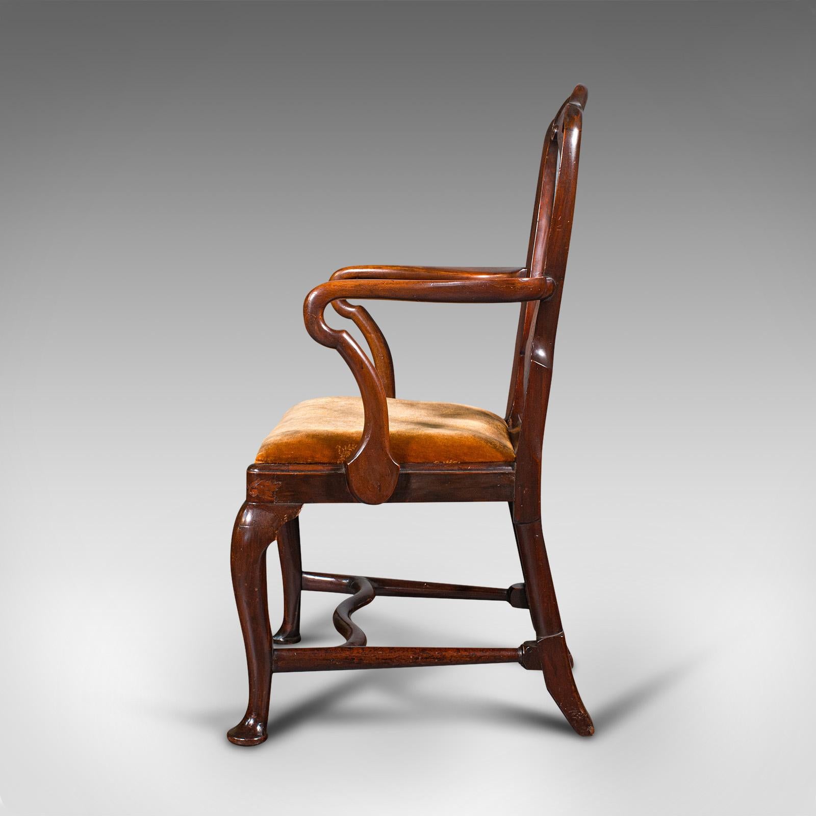 Antique Marquetry Elbow Chair, Dutch, Beech, Fruitwood, Carver, Georgian, C.1800 1
