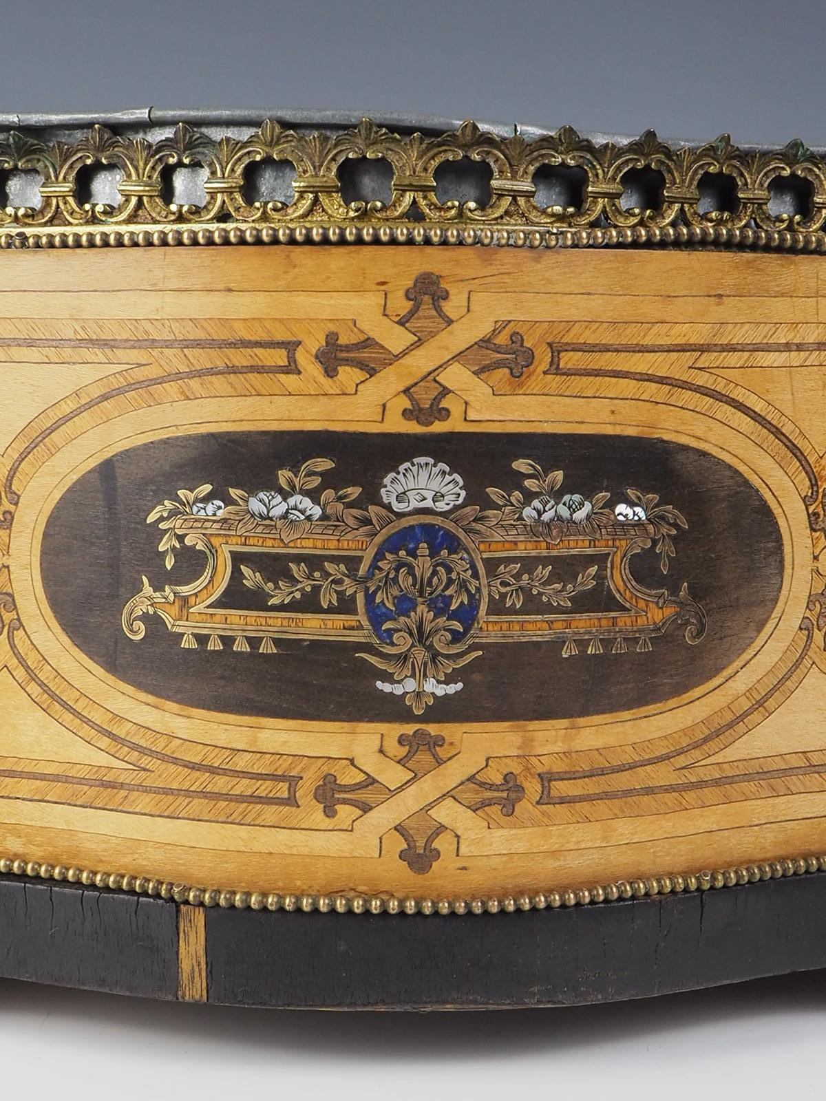 Antique Marquetry Jardiniere 19th Century French For Sale 2