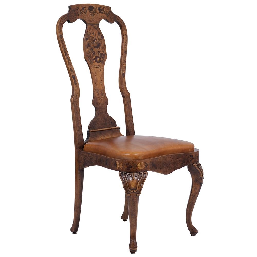 Hand-Carved Antique Marquetry Chair