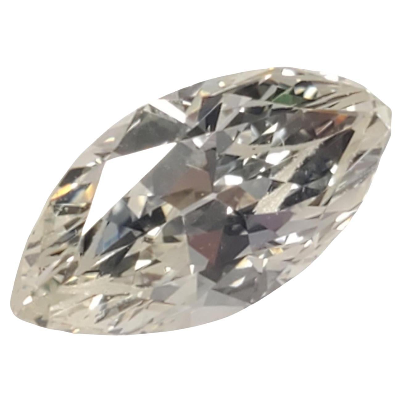 Antique Marquise Cut Diamond 2.19ct True Old Natural Diamond KL VS-SI1 For Sale
