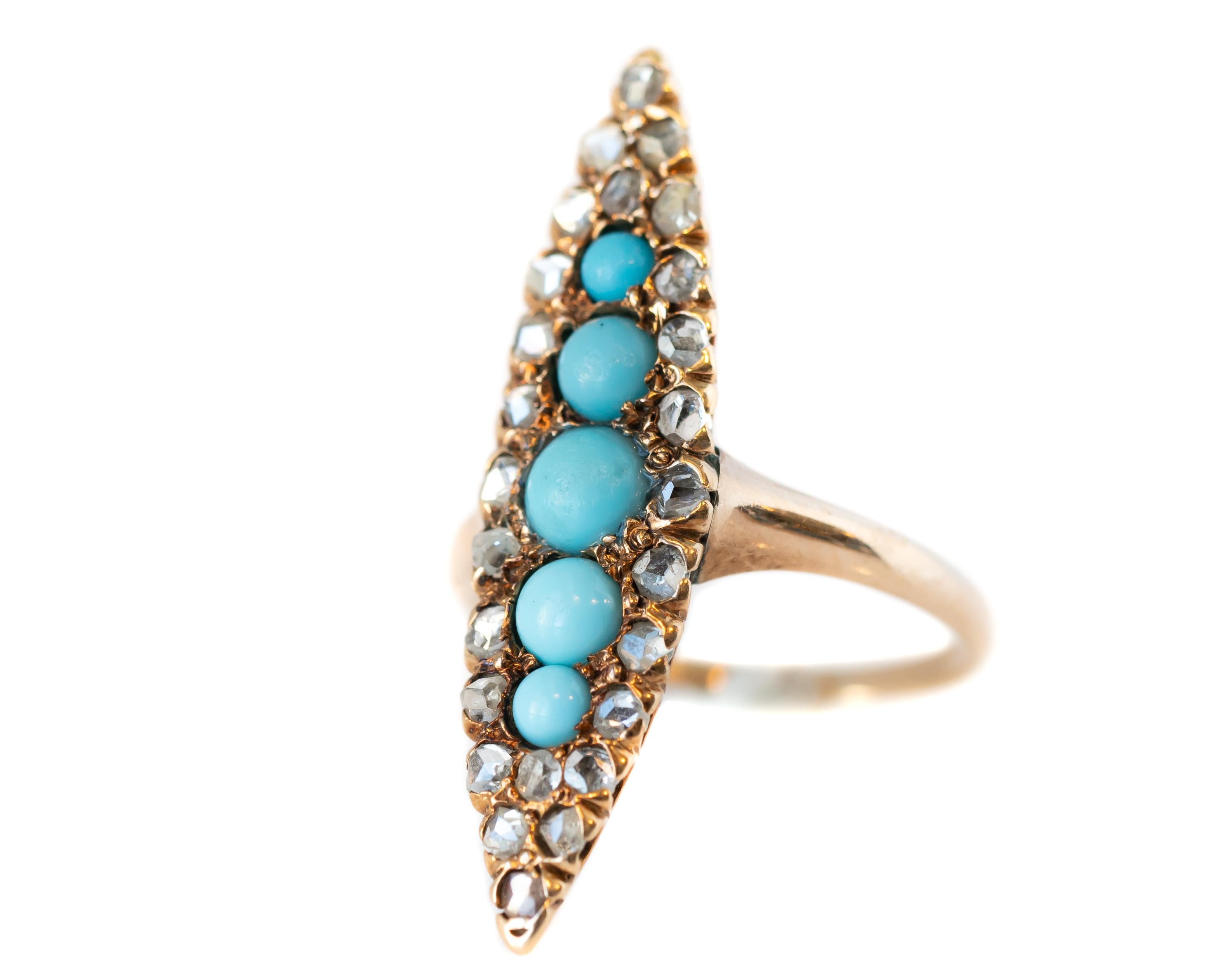 marquise turquoise ring